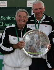 Lorne with doubles partner Ken Siclair